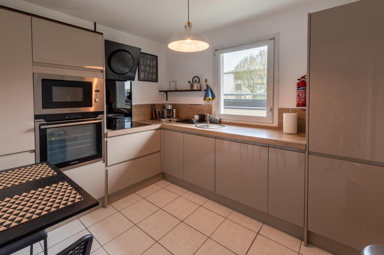 T3 Flat Moderne Sur 2 Etages Metro Parking Free Entrance Autonome Apartment Rouen Ngoại thất bức ảnh