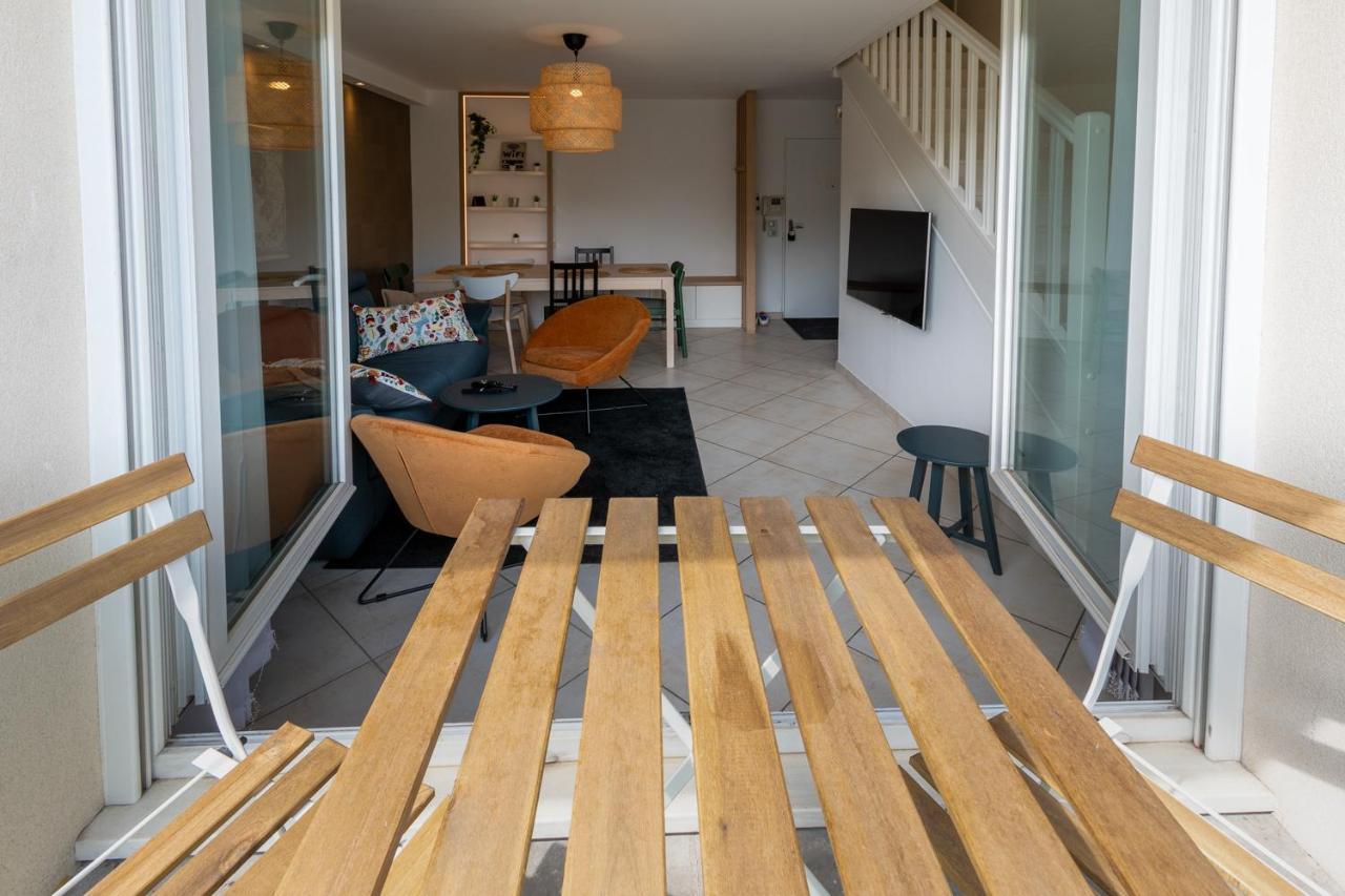 T3 Flat Moderne Sur 2 Etages Metro Parking Free Entrance Autonome Apartment Rouen Ngoại thất bức ảnh
